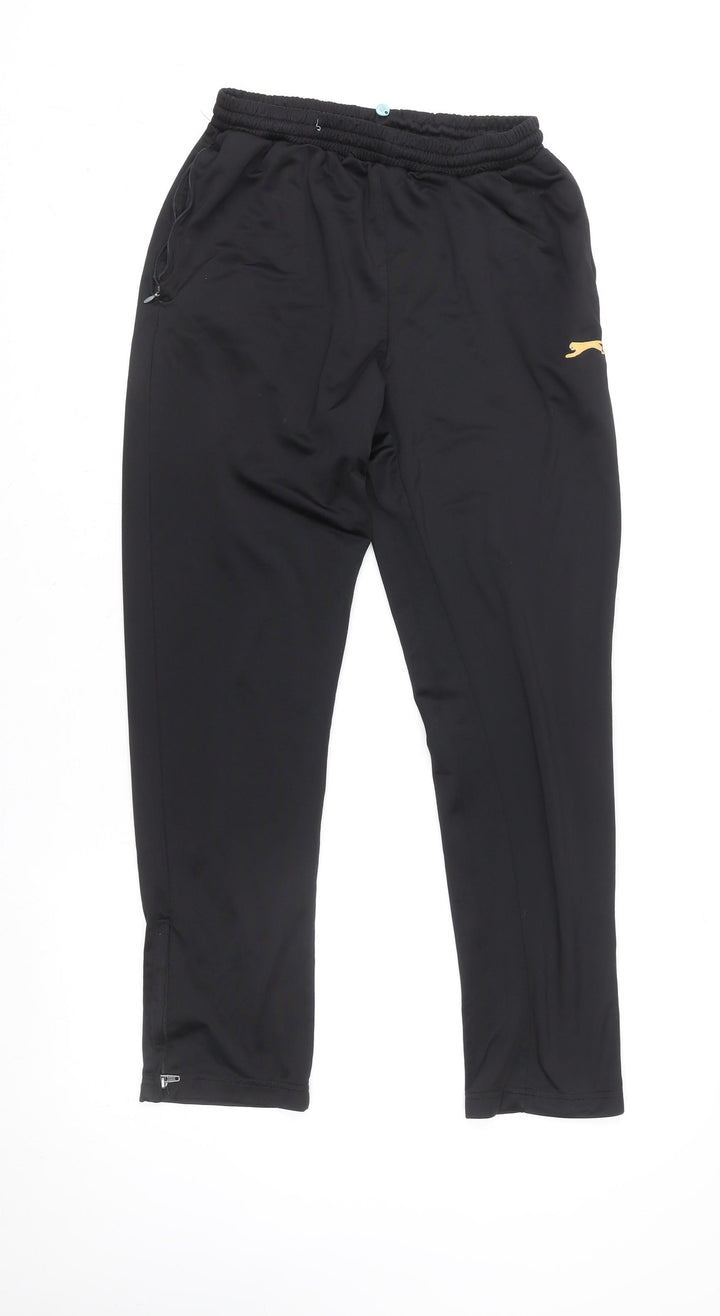 Slazenger Boys Black S Track Pants Lightweight Sports Trousers