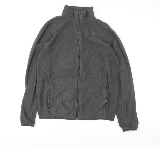 The North Face Men's Grey Polartec Fleece Full Zip Jacket M