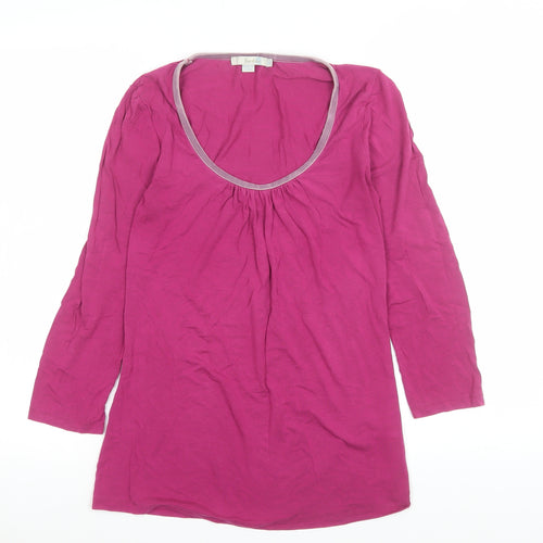 Boden Women Pink 3/4 Sleeve Basic Jersey Top Size 8