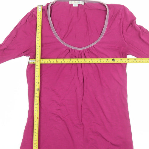Boden Women Pink 3/4 Sleeve Basic Jersey Top Size 8