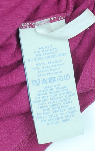 Boden Women Pink 3/4 Sleeve Basic Jersey Top Size 8