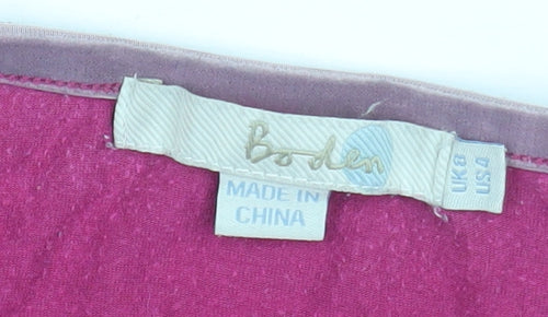 Boden Women Pink 3/4 Sleeve Basic Jersey Top Size 8