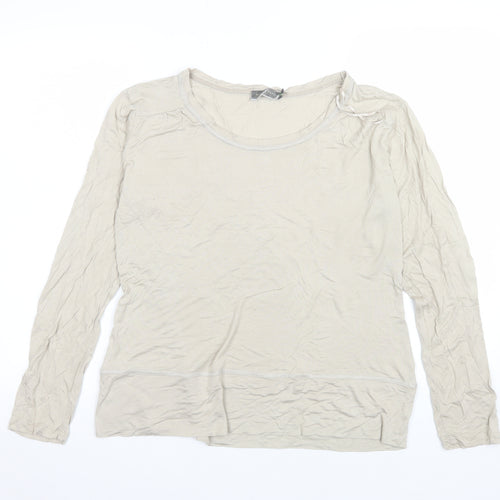 Mint Velvet Women’s Beige Long Sleeve Viscose Blouse Size 18