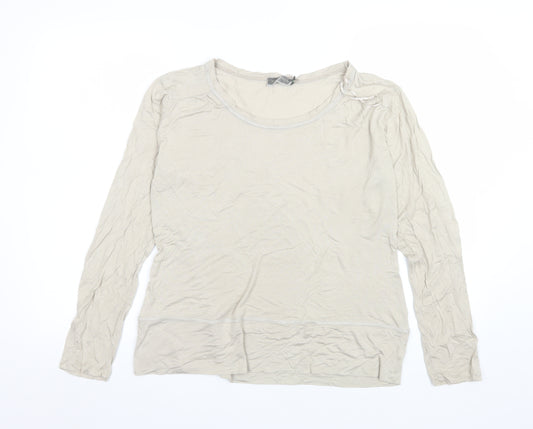 Mint Velvet Women’s Beige Long Sleeve Viscose Blouse Size 18