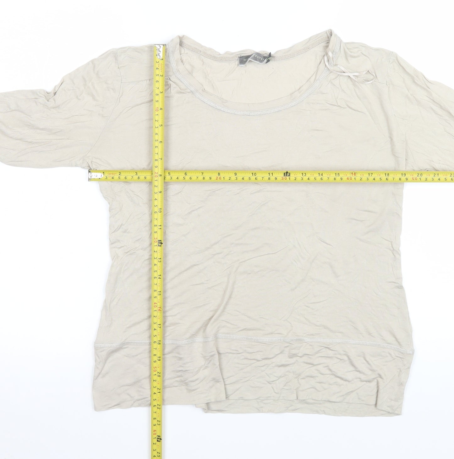 Mint Velvet Women’s Beige Long Sleeve Viscose Blouse Size 18