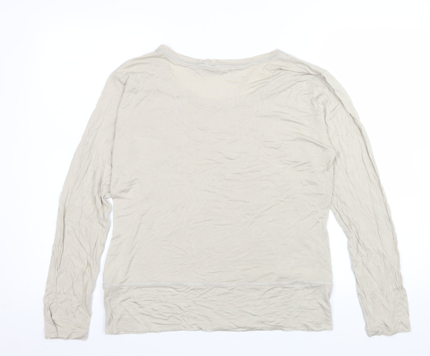 Mint Velvet Women’s Beige Long Sleeve Viscose Blouse Size 18