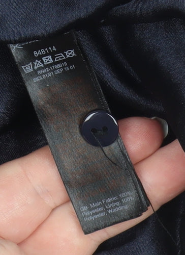 Monsoon Women's Blue Long Hooded Belted Puffer Coat Size S