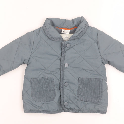 Next Unisex Baby Grey Quilted Padded Jacket 0-3 Months