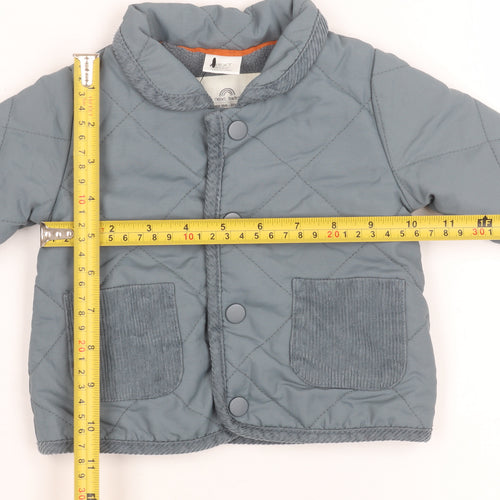 Next Unisex Baby Grey Quilted Padded Jacket 0-3 Months
