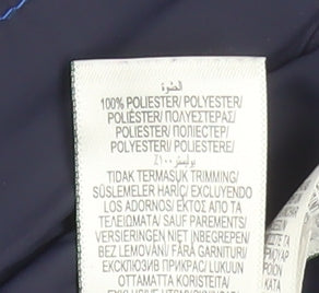 Marks and Spencer Boys Blue Hooded Puffer Jacket 12-13 Years Water Resistant