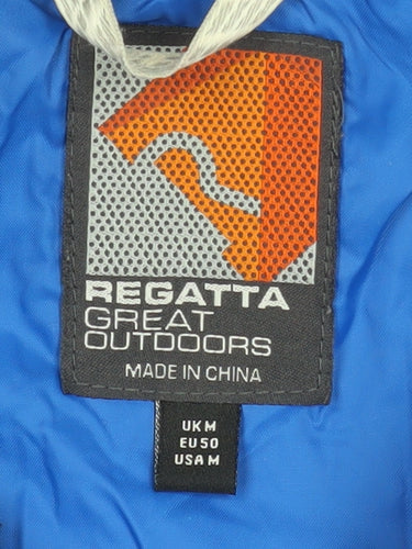 Regatta Men's Blue Hooded Windbreaker Jacket Size M Outdoor Waterproof