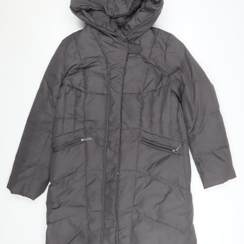 Centigrade Women's Grey Long Puffer Coat S Hooded Down Winter Jacket