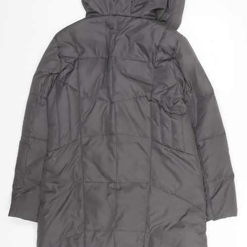 Centigrade Women's Grey Long Puffer Coat S Hooded Down Winter Jacket