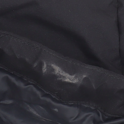 Uniqlo Women's Black Puffer Jacket M Hooded Down Mid-Length Winter Coat