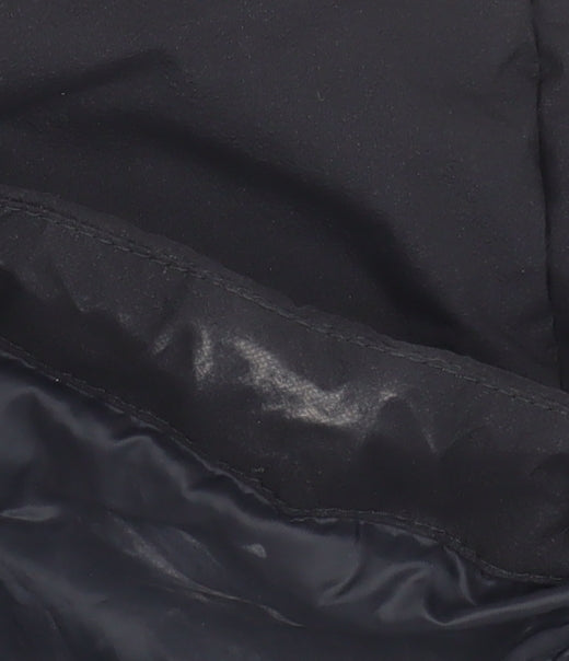 Uniqlo Women's Black Puffer Jacket M Hooded Down Mid-Length Winter Coat