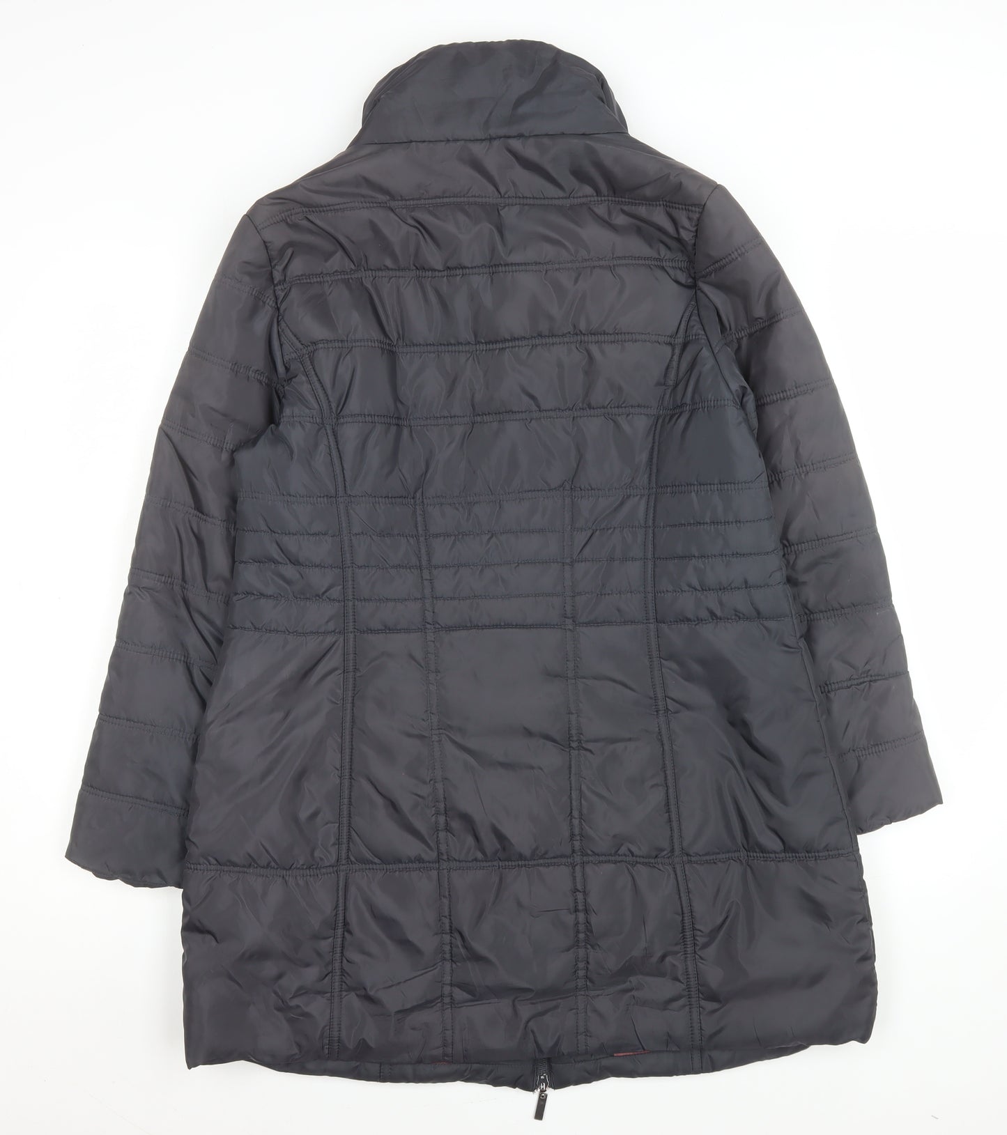 VIZ-A-VIZ Women's Black Size 12 Long Quilted Puffer Coat
