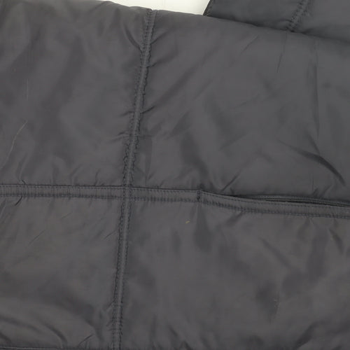 VIZ-A-VIZ Women's Black Size 12 Long Quilted Puffer Coat