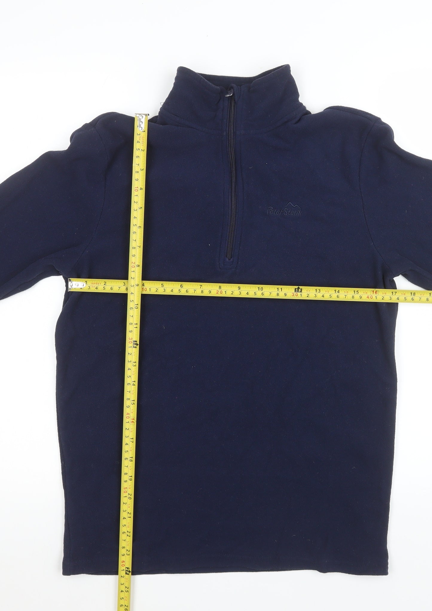 Peter Storm Mens Blue Fleece 1/2 Zip Pullover Sweatshirt Size S