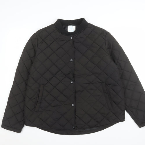 Primark Women Black Quilted Lightweight Padded Jacket Size L