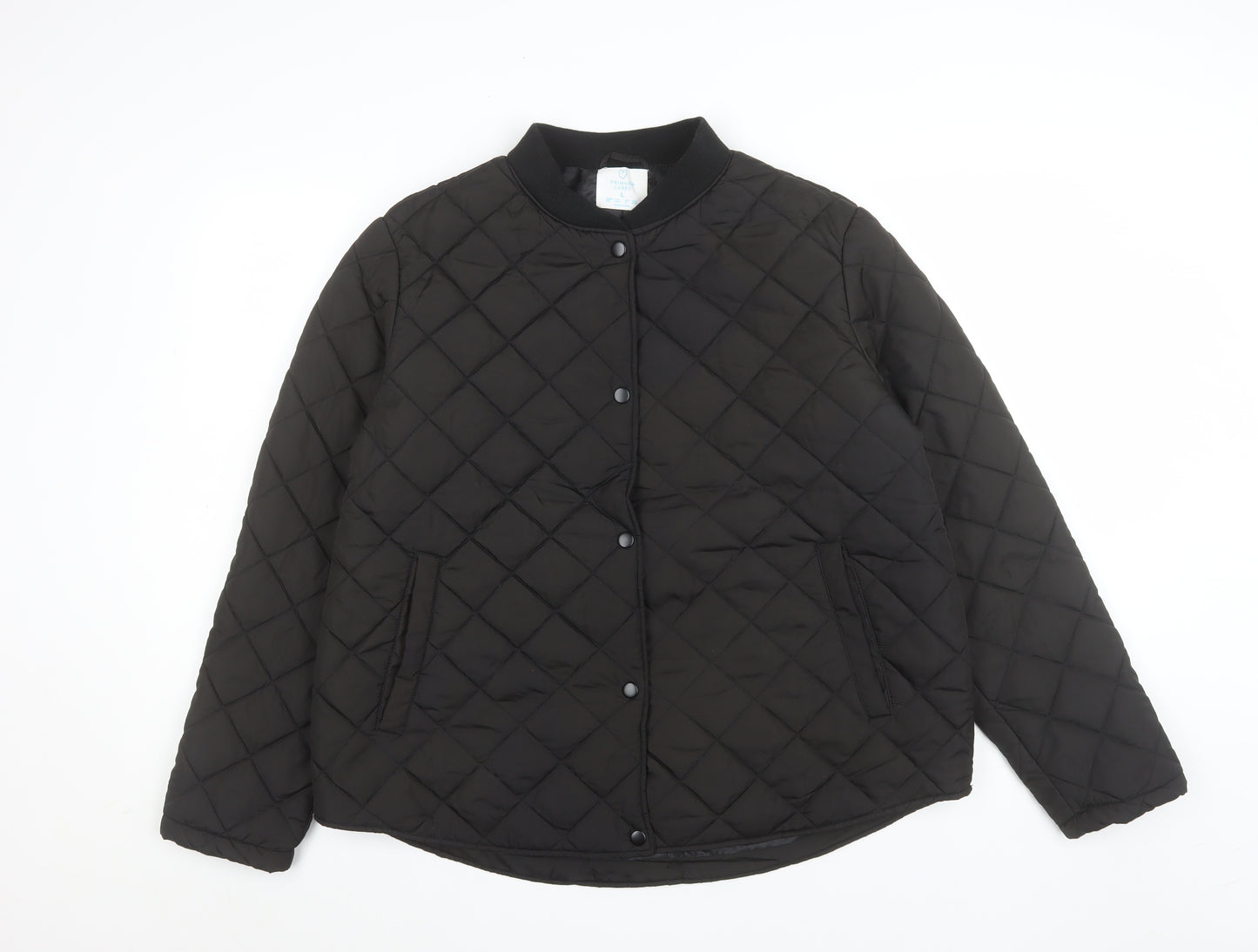 Primark Women Black Quilted Lightweight Padded Jacket Size L