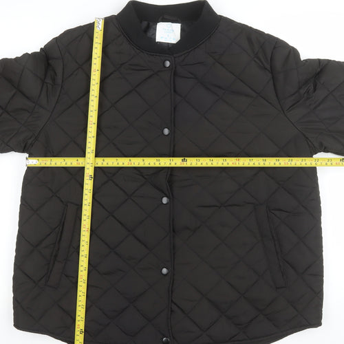 Primark Women Black Quilted Lightweight Padded Jacket Size L