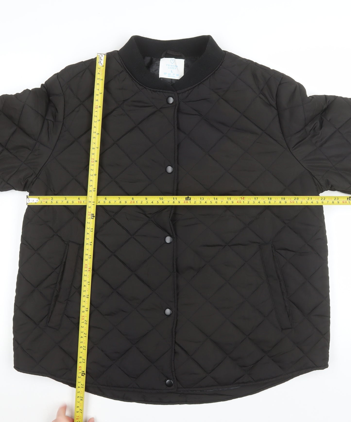 Primark Women Black Quilted Lightweight Padded Jacket Size L