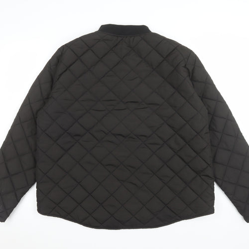 Primark Women Black Quilted Lightweight Padded Jacket Size L