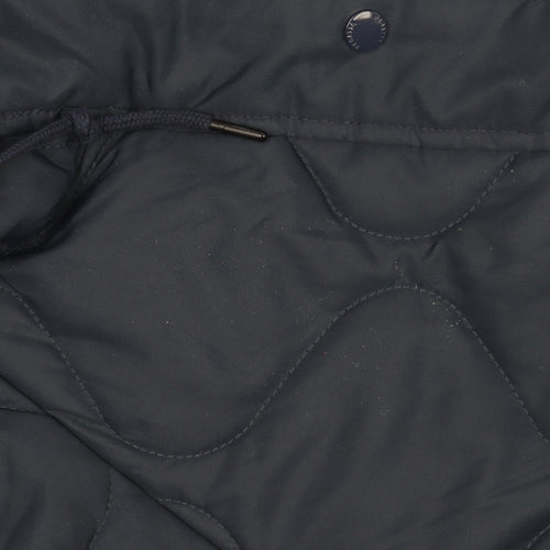 Regatta Women Blue Quilted Long Hooded Waterproof Coat Size 14