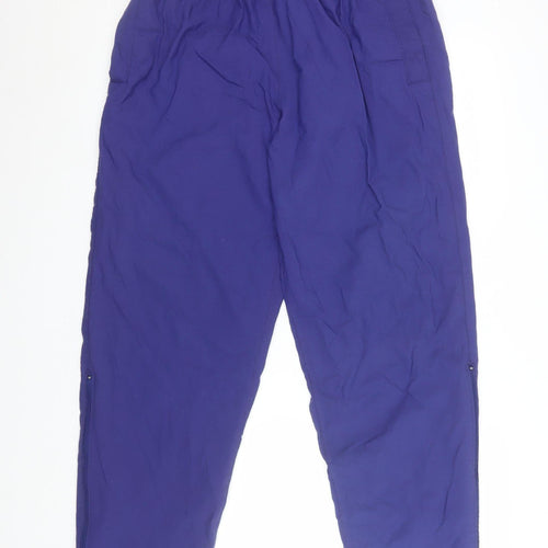 Scanda Women Blue Elastic Waist Track Pants Tapered Fit