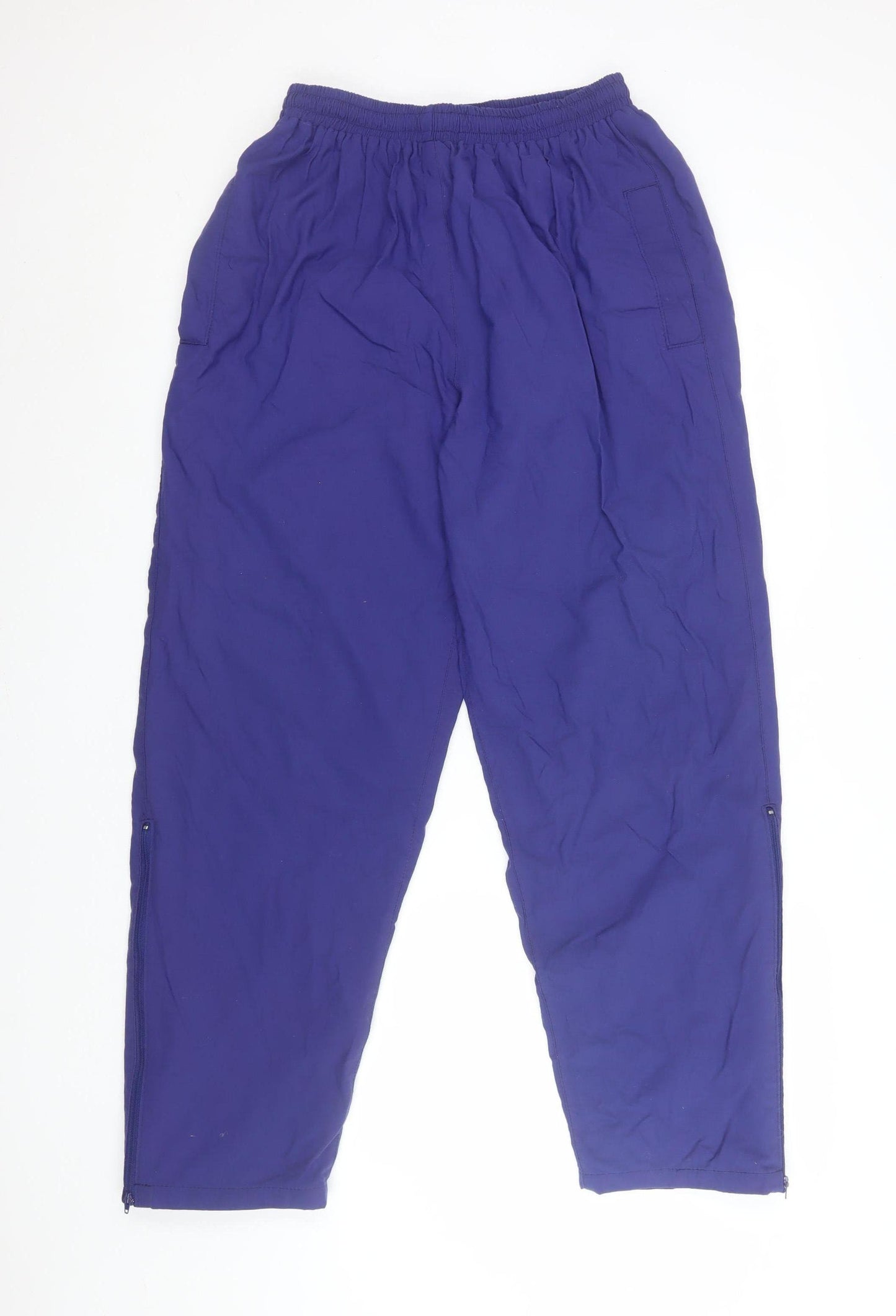 Scanda Women Blue Elastic Waist Track Pants Tapered Fit