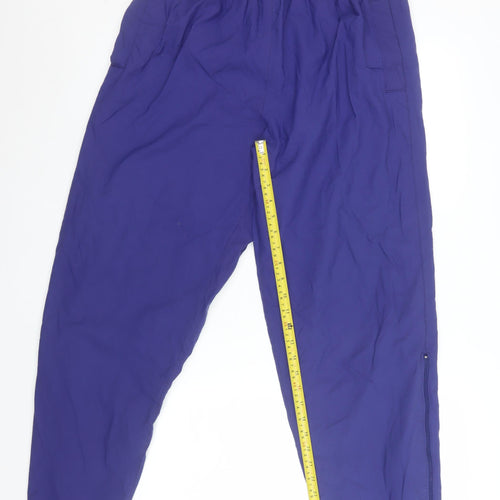 Scanda Women Blue Elastic Waist Track Pants Tapered Fit