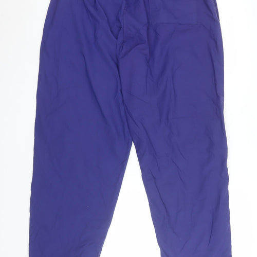 Scanda Women Blue Elastic Waist Track Pants Tapered Fit