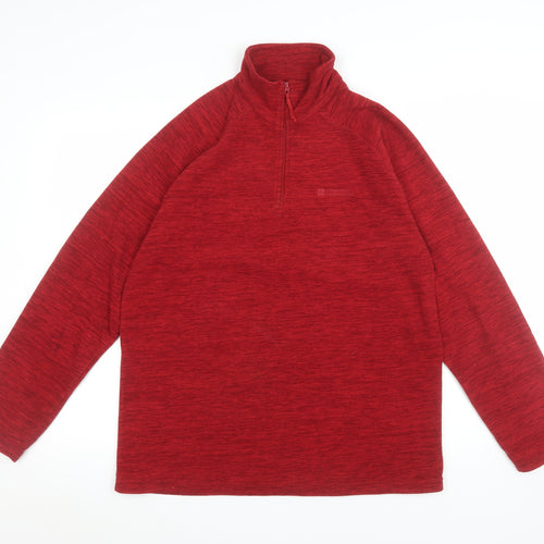 Mountain Warehouse Men's Red 1/2 Zip Fleece Sweatshirt Size M