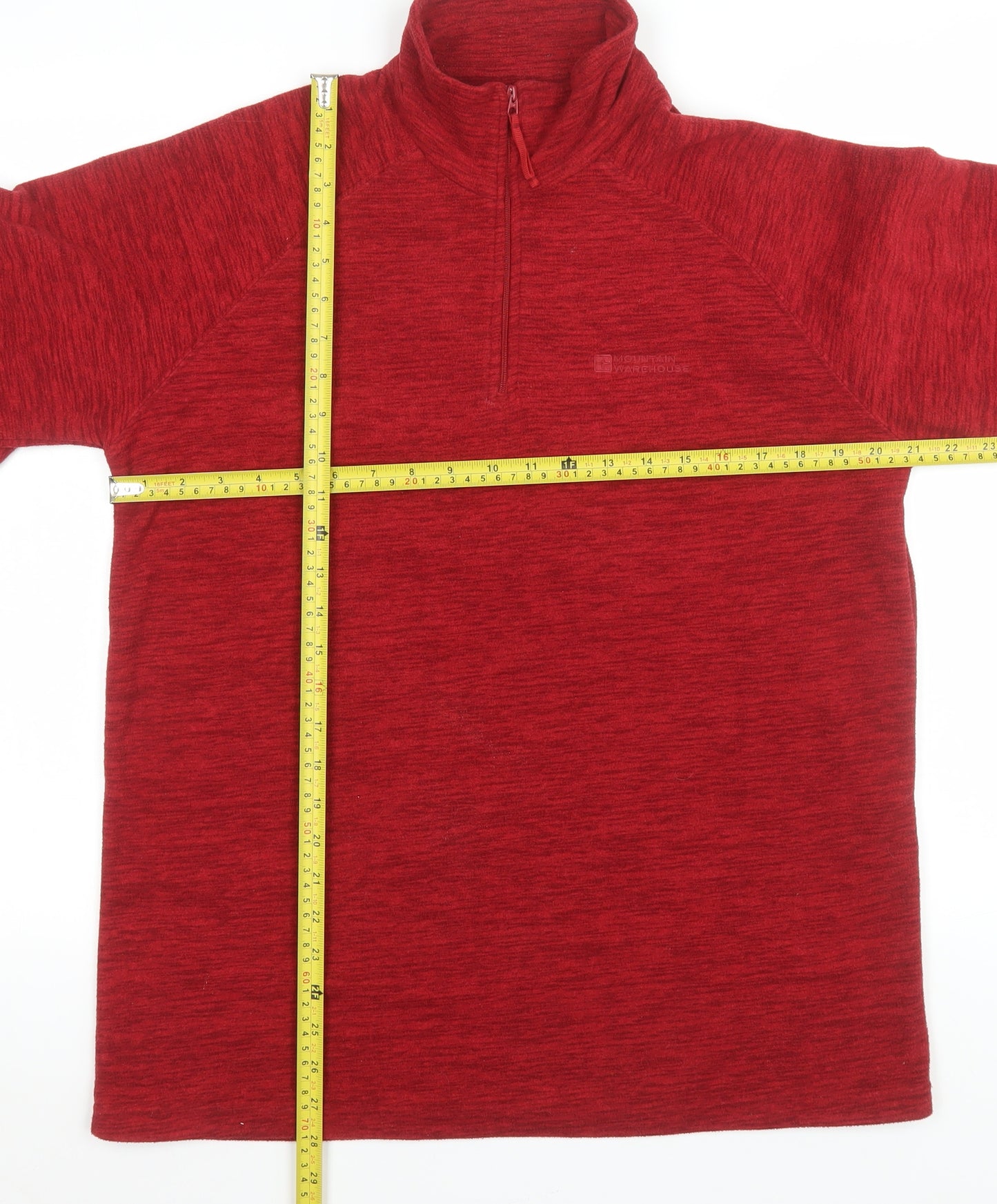 Mountain Warehouse Men's Red 1/2 Zip Fleece Sweatshirt Size M