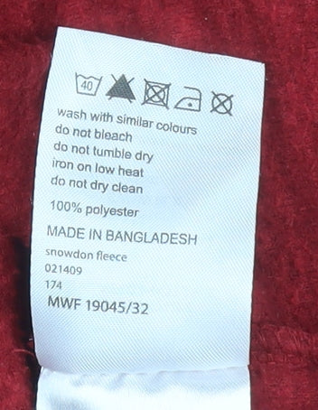 Mountain Warehouse Men's Red 1/2 Zip Fleece Sweatshirt Size M