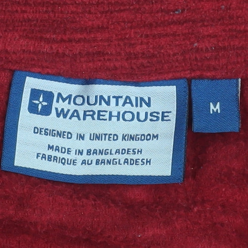 Mountain Warehouse Men's Red 1/2 Zip Fleece Sweatshirt Size M