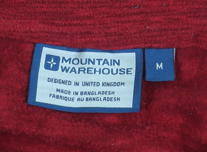 Mountain Warehouse Men's Red 1/2 Zip Fleece Sweatshirt Size M