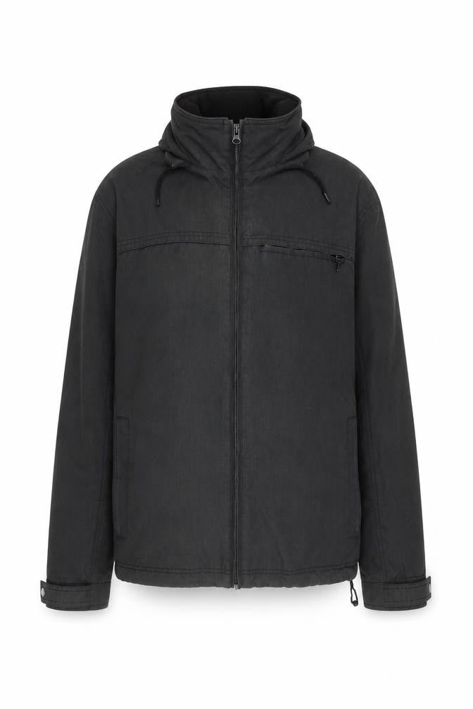 Front view of Tu Women’s Black XL Full Zip Lined Mid-Length Jacket