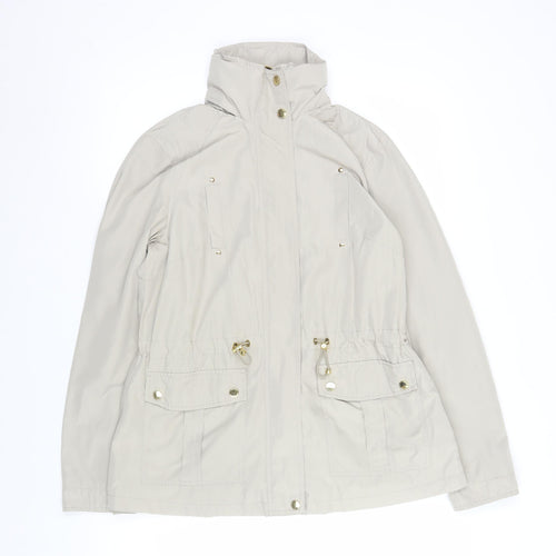 Papaya Weekend Women Beige Size 12 Anorak Mid-Length Jacket