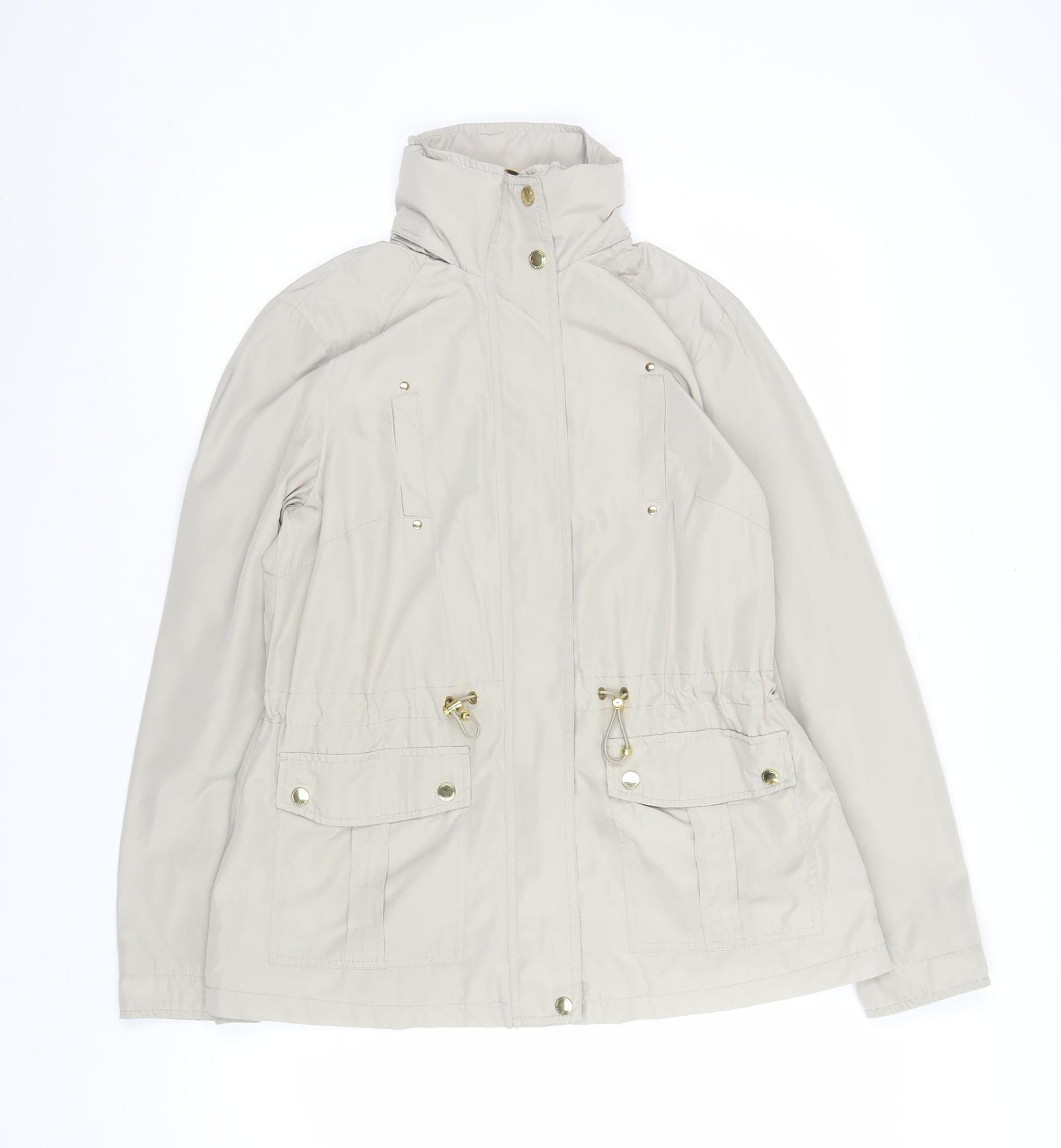 Papaya Weekend Women Beige Size 12 Anorak Mid-Length Jacket