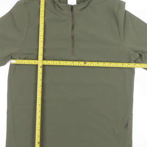 Reebok Men's Green Softshell 1/4 Zip Sports Jacket Size M