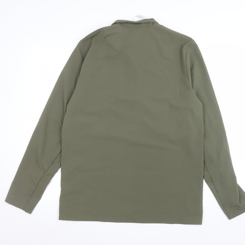 Reebok Men's Green Softshell 1/4 Zip Sports Jacket Size M