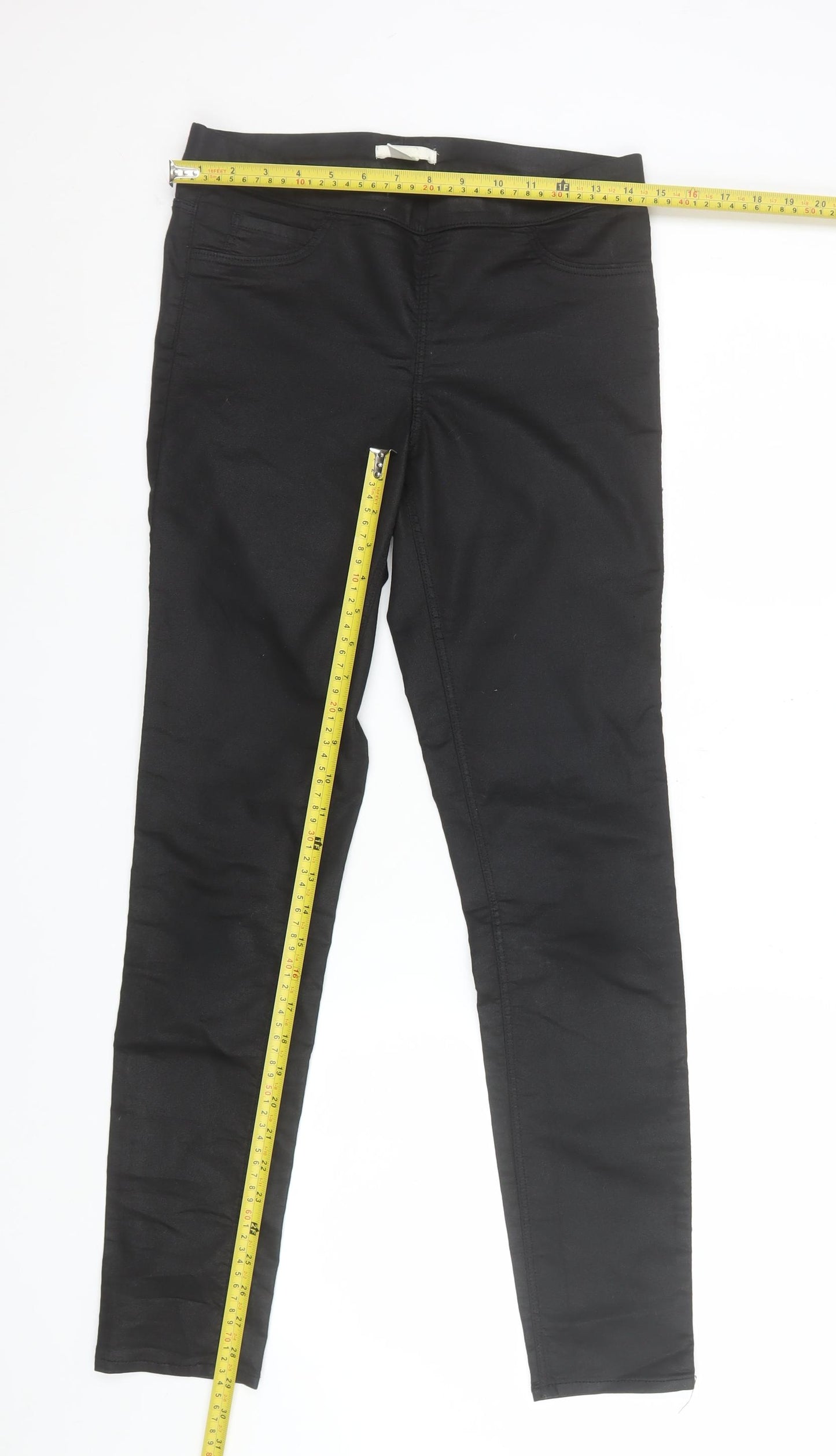 Women's Black Skinny Jeggings Size 10 Stretch Slim Fit Trousers