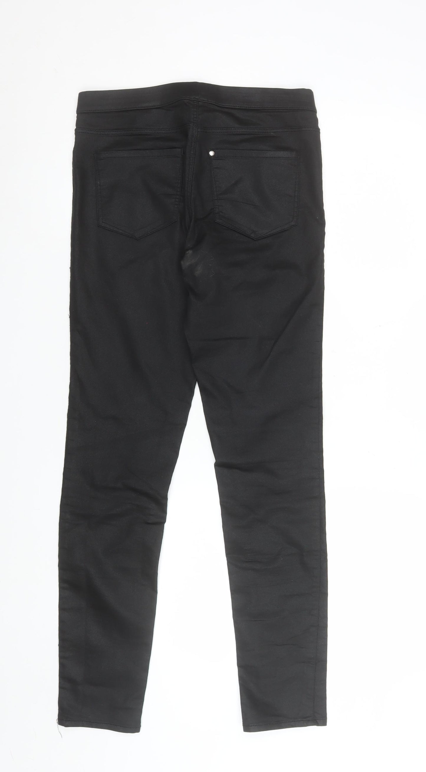 Women's Black Skinny Jeggings Size 10 Stretch Slim Fit Trousers