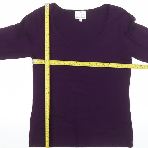 Masai Women’s Purple Long Sleeve Basic Jersey Top Size S