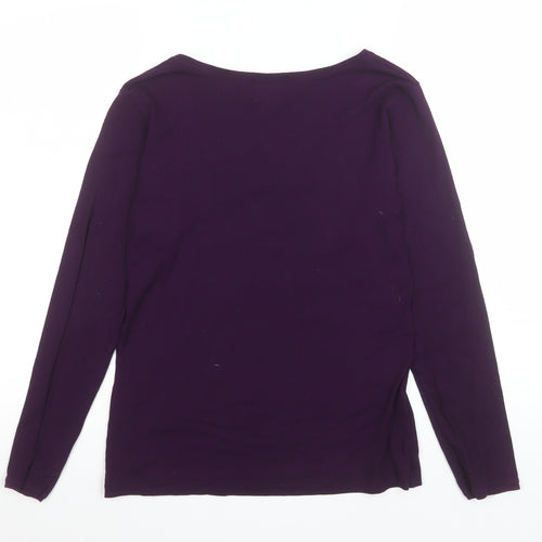 Masai Women’s Purple Long Sleeve Basic Jersey Top Size S