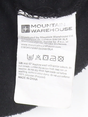 Mountain Warehouse Womens Black Fleece 1/4 Zip Pullover UK 12 Regular