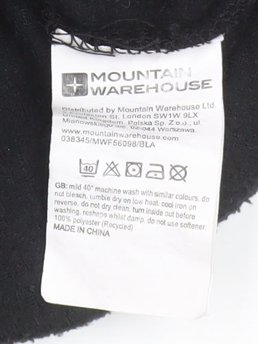 Mountain Warehouse Womens Black Fleece 1/4 Zip Pullover UK 12 Regular