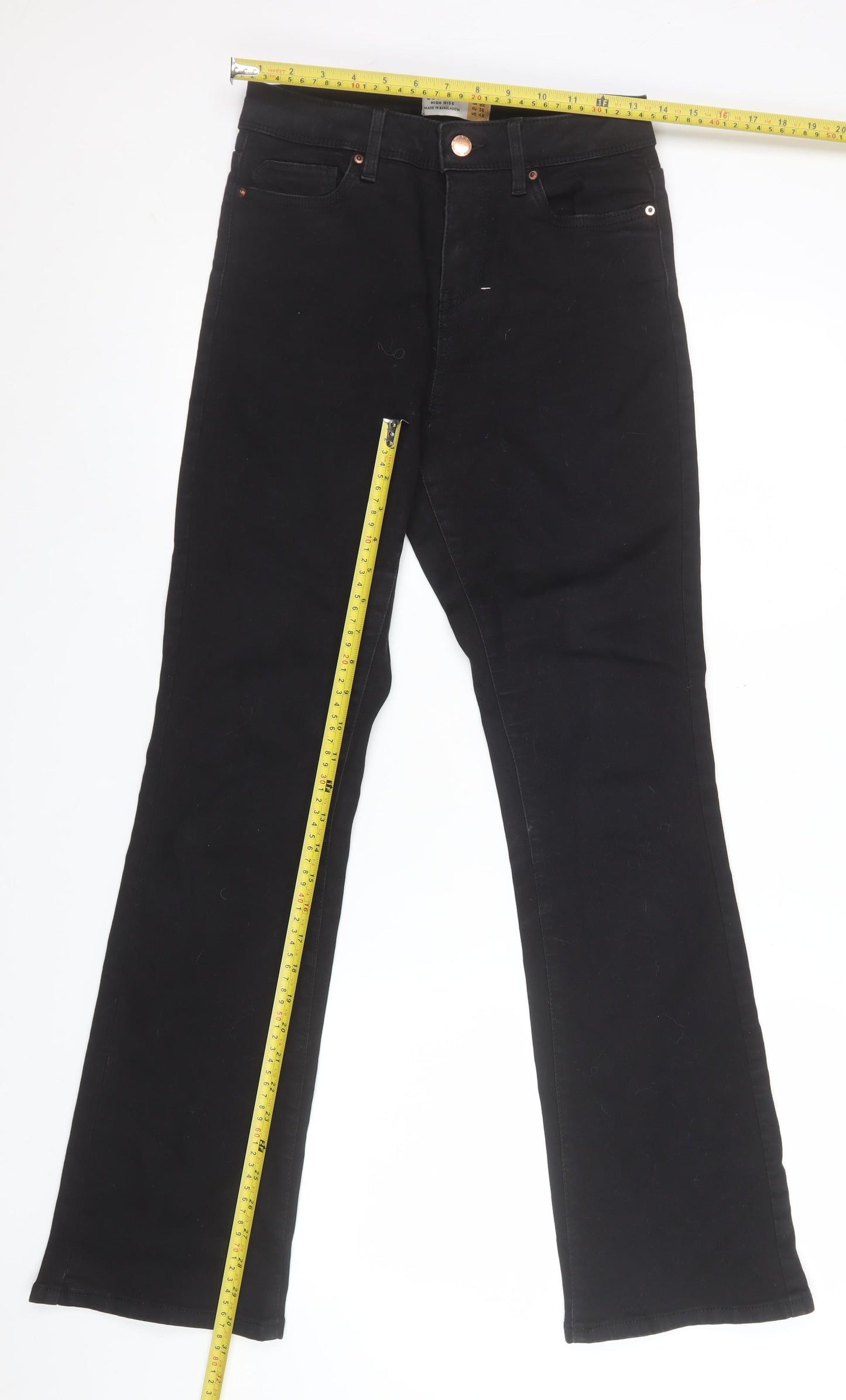 Next Women Black Bootcut High Rise Jeans Size 8R