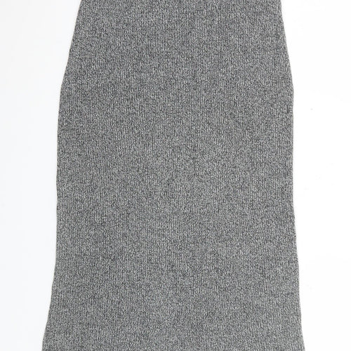 Marks and Spencer Women Grey Size 12 Knit Pencil Midi Skirt